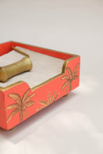 Load image into Gallery viewer, Napkin Holder with Paper Weight - Sunset Palm