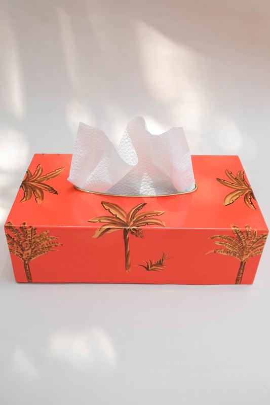 Rectangular Tissue Box - Sunset Palm