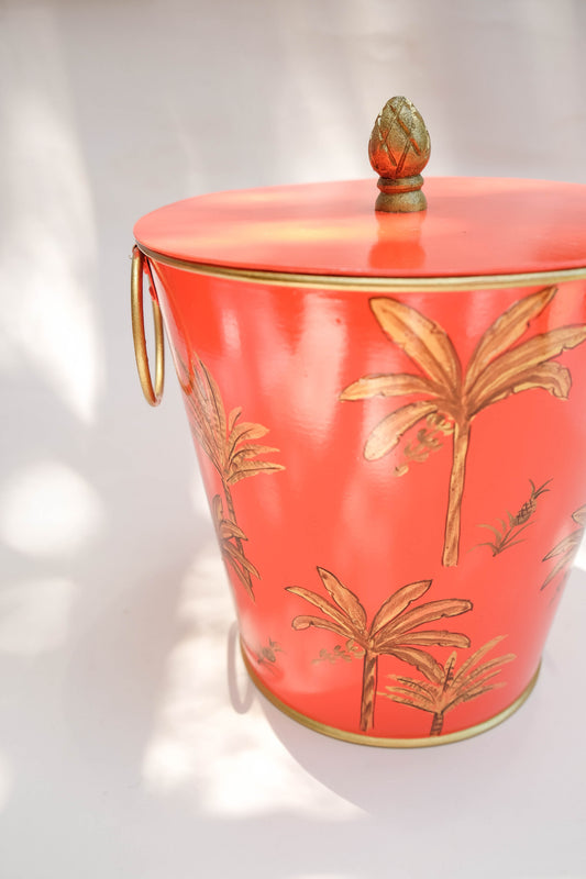 Ice Bucket with Lid - Sunset Palm