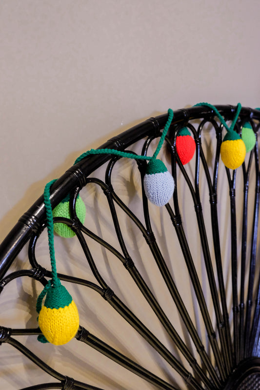 Handknit String Lights Garland