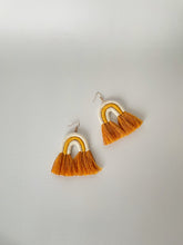 Load image into Gallery viewer, Maya Arc Tassel Earrings - Marigold