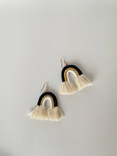 Load image into Gallery viewer, Maya Arc Tassel Earrings - White