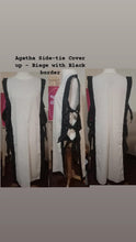 Load image into Gallery viewer, Agatha Side-tie Cover Up - Beige w/ Black Border