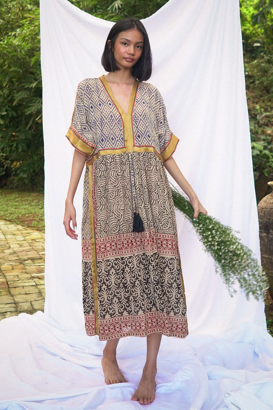 Bagru Midi Dress- Design 10
