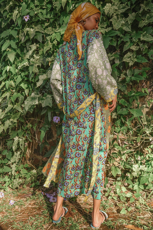 Joba Patched Kimono - Green
