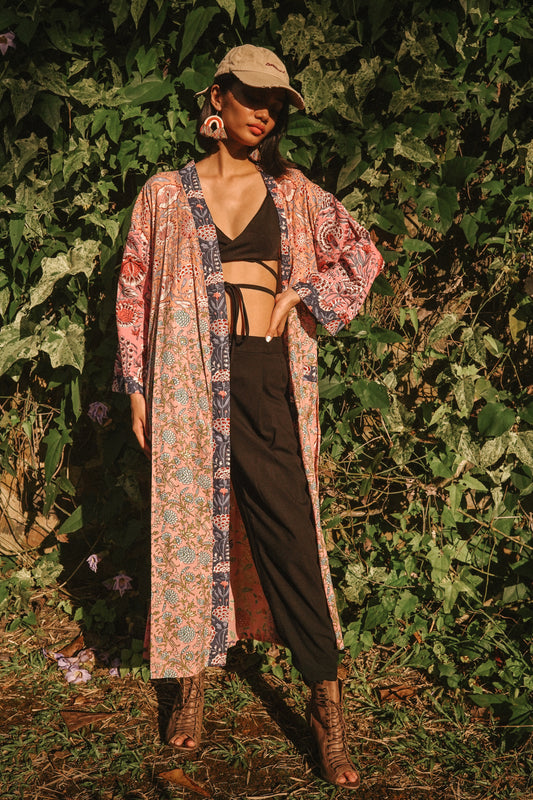 Joba  Patched Kimono - Pink