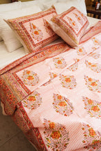 Load image into Gallery viewer, 17HM Sethi Bed Cover Set - Pink/Orange Stripes