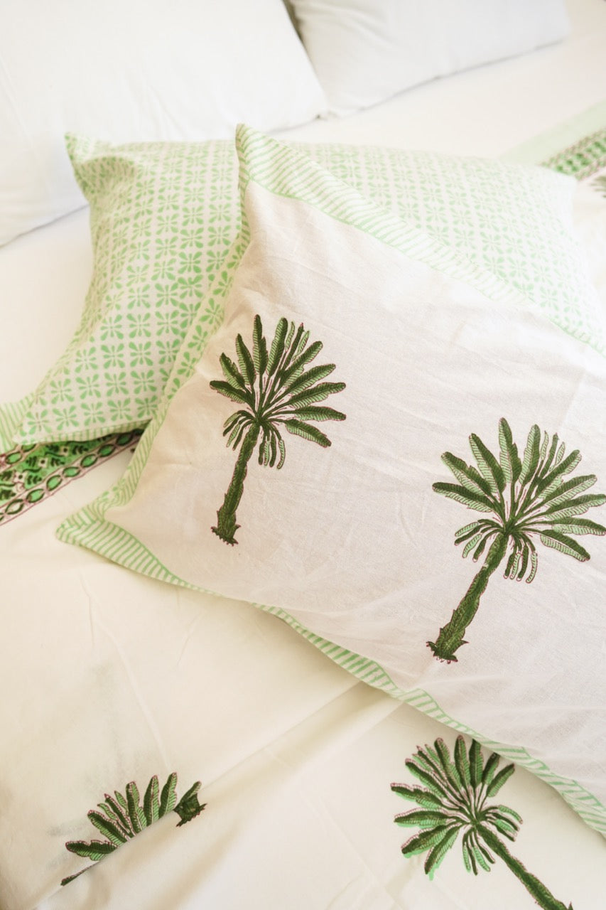 17HM Sethi Bed Cover Set - Green Palm