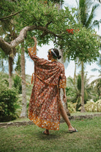 Load image into Gallery viewer, Johari Kimono + Shorts Set - Rust &amp; Foliage
