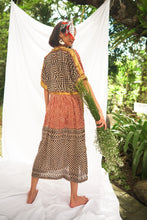 Load image into Gallery viewer, Bagru Midi Dress - Design 9
