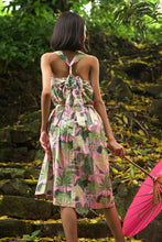 Load image into Gallery viewer, Cosana Multiway Tie Strap Sundress - Pink Foliage
