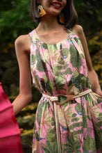 Load image into Gallery viewer, Cosana Multiway Tie Strap Sundress - Pink Foliage
