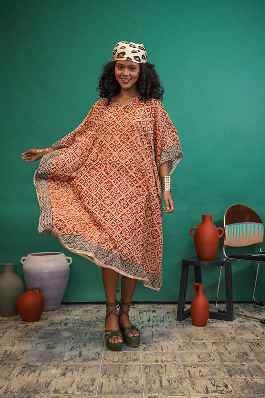 Bagru Caftan - Design 9