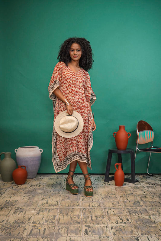 Bagru Caftan - Design 11