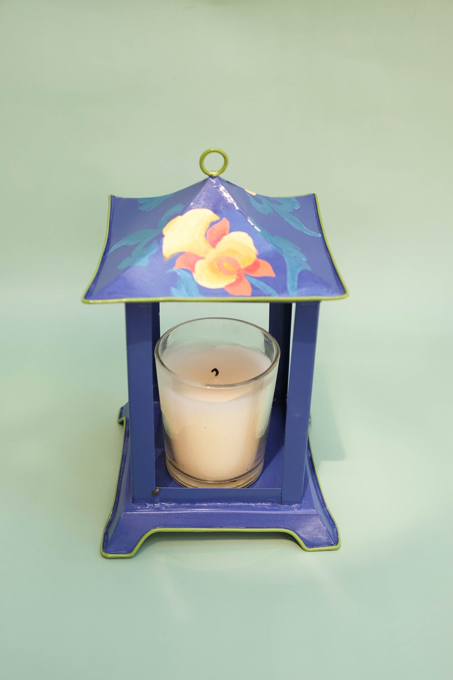 Candle Pagoda Lantern (Large)- Indienne Floral
