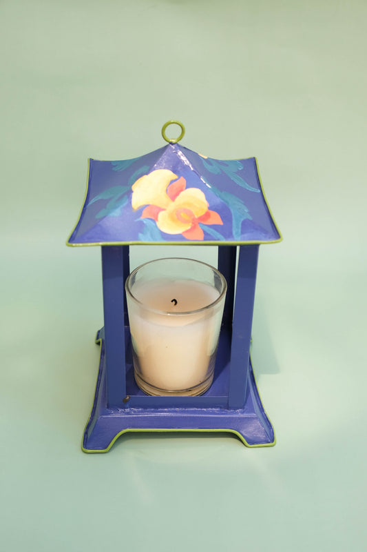 Candle Pagoda Lantern (Large)- Indienne Floral