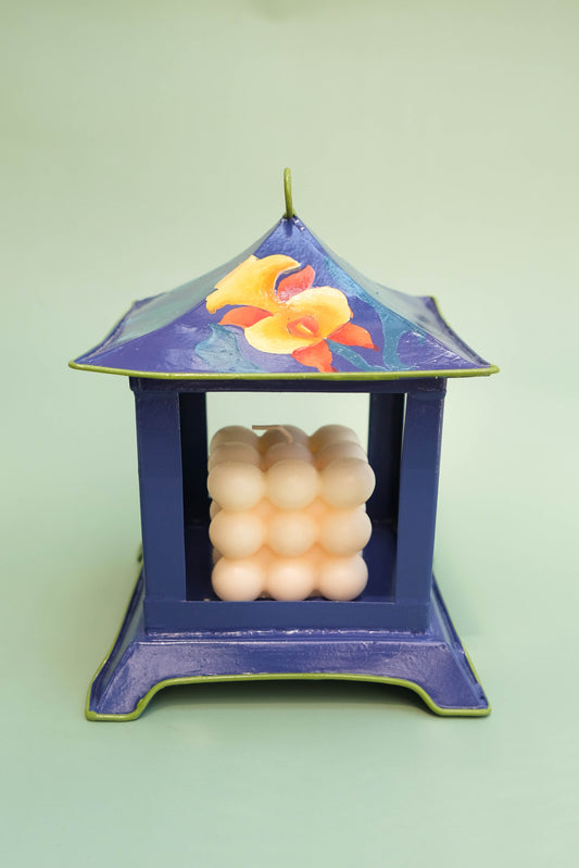 Candle Pagoda Lantern (small) - Indienne Floral