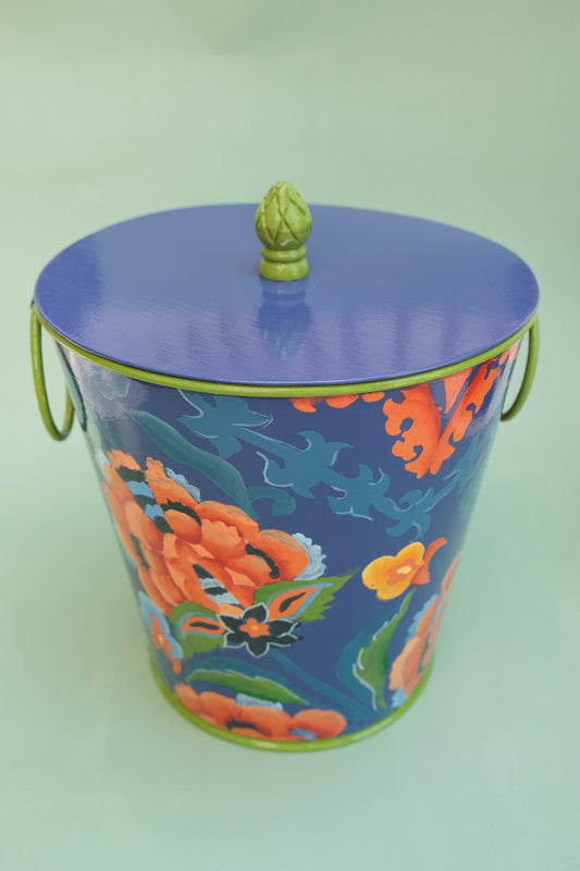 Ice Bucket with Lid - Indienne Floral
