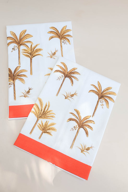 Guest Towel Set of 2 - Sunset Palm
