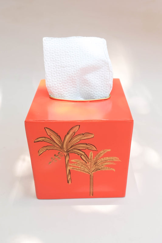 Boutique Tissue Box - Sunset Palm